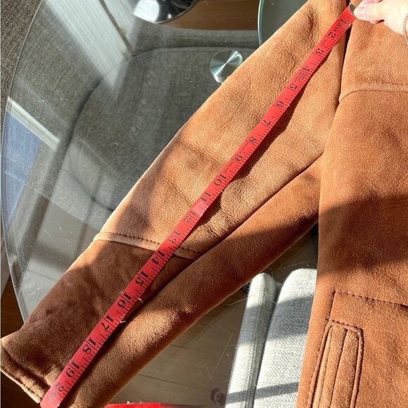 NWOT Genuine Mexican Handmade Suede Sherpa Shearling Coat - Picture 14 of 16